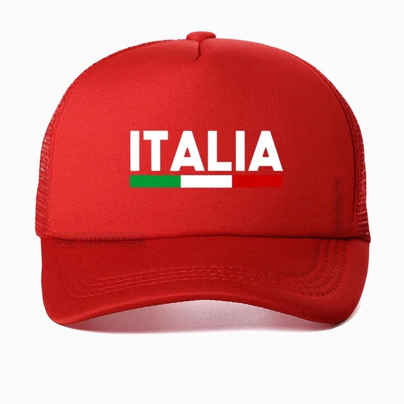 Italia Italy Italian Flag Baseball Cap Unisex Adjustable Snapback hats Classic Mesh Breathable Trucker hat Outdoor Visor caps Adjustable