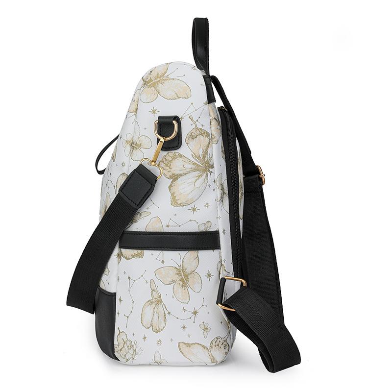 Spring new butterfly backpack women's travel versatile anti-theft messenger back dual-purpose bag fresh backpack