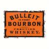 7.9"x11.9" Bulleit Bourbon Metal Sign | 1pc Vintage Tin Decor | Pre-Drilled, Rounded Corners, English Text for Bar, Home