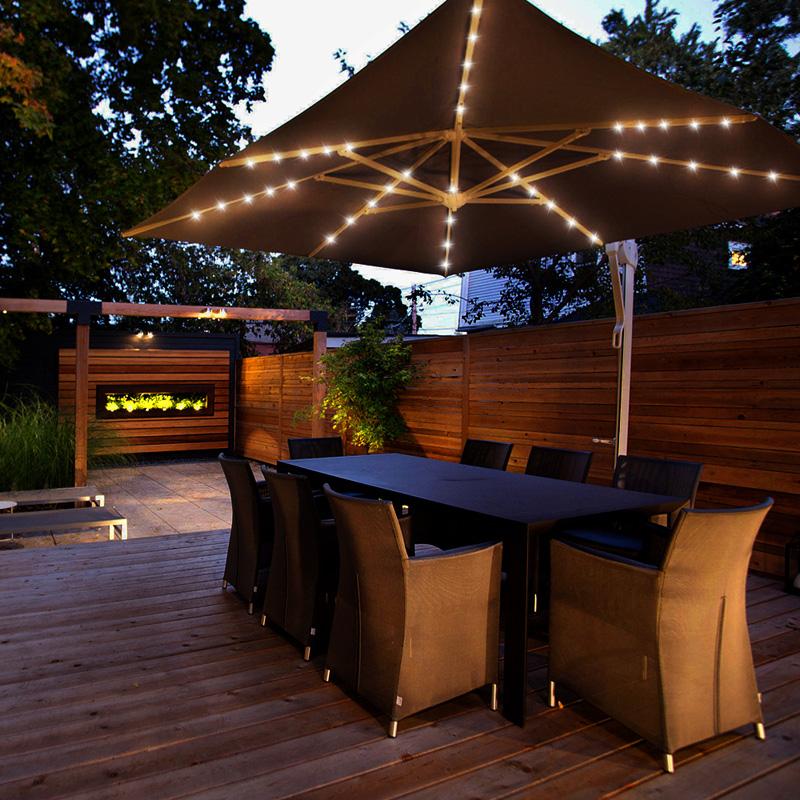104 LED Garden Umbrella light Outdoor Waterproof IP67 String Lights Light Sensor Control Garden Decorative Lamp