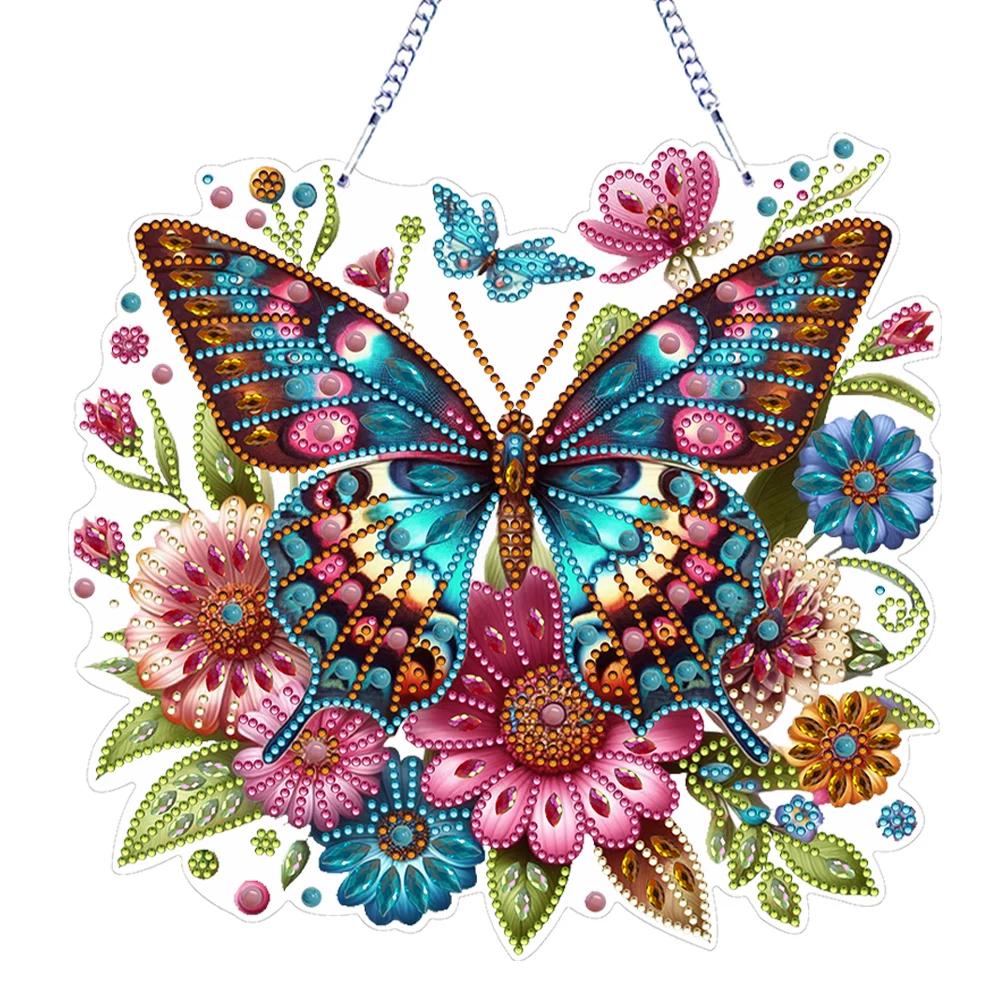 PET Double Sided Special Shaped Cute Animal Rhinestone Diamond Art Window Pendants Diamond Painting Hanging Ornament for Adults