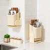 Wall Mounted Rotatable Chopstick Holder Countertop Cutlery Drying Basket Cutlery Rack  Kitchen
