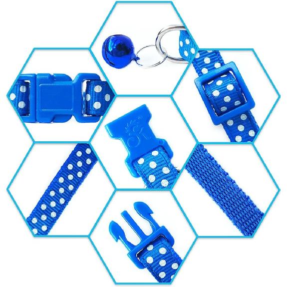 Pink Dog Collar with Bell for Small Dogs, 2-Pack Puppy Dog Collar with Bells for Girls Kitten Cat Collars Buckle for Tiny Little XXS XS XSmall Small