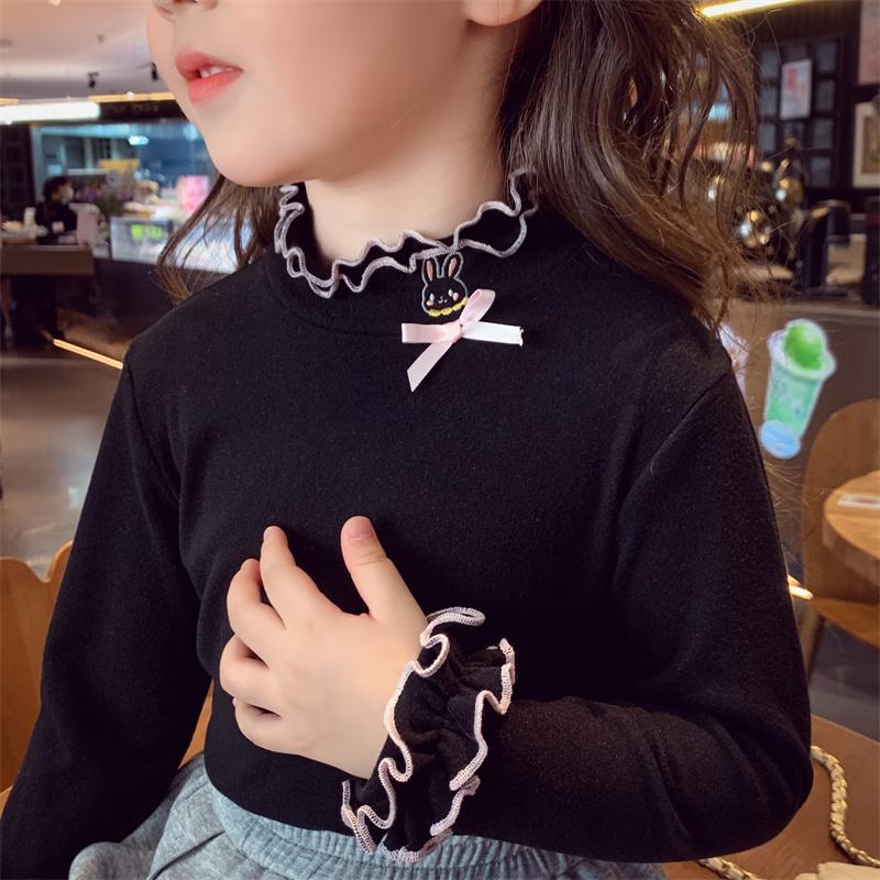 

Girls Mock Neck De Velvet Long Sleeve Base Layer T-Shirt 120cm