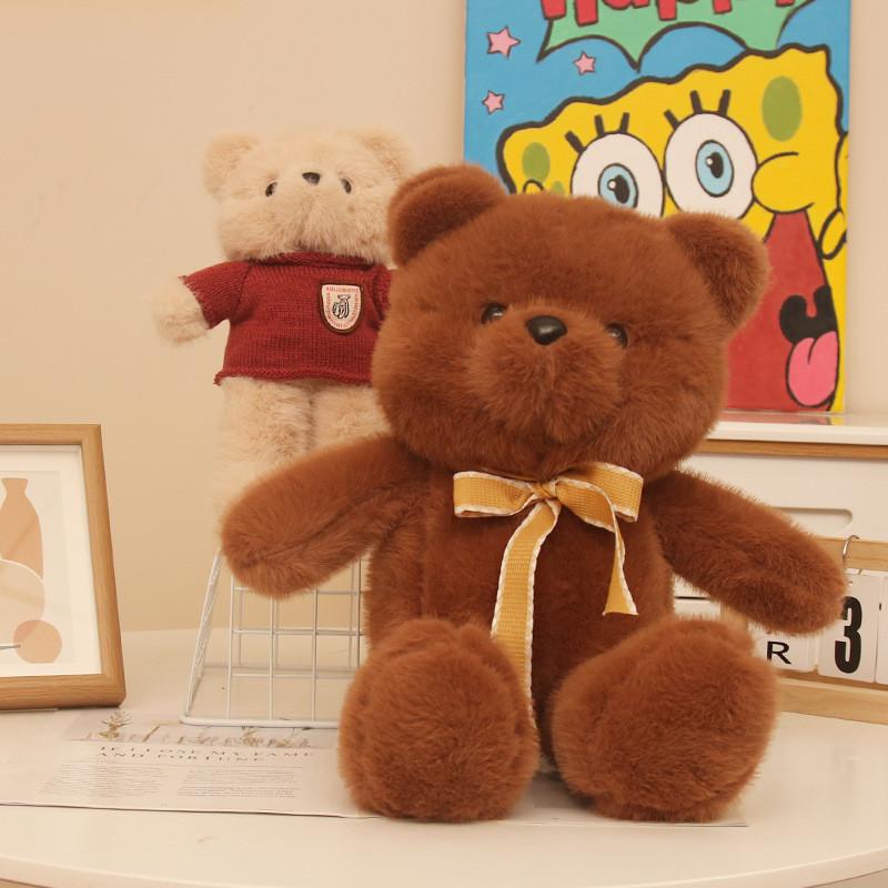 Plüschtier Teddybär mit Fliege für Kinder und Erwachsene Perfekt als Geschenk für Kinder und Paare