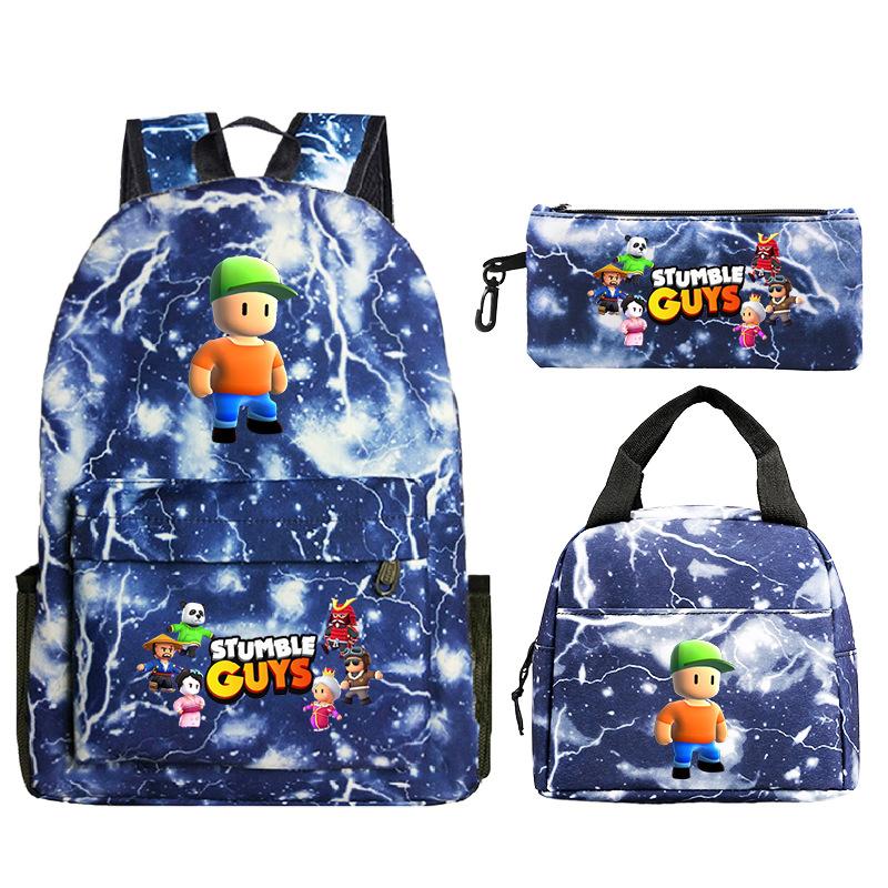 Game Merchandise Printed Children's Schoolbag Set Casual Backpack Three-piece Set