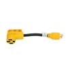 RV Generator Adapter with Grip Handle 30 Amp 4 Prong Locking Male Plug To 50 Amp Female Connector Fo