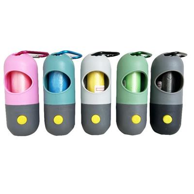 Metal Carabiner Dog Poop Bag Dispenser Portable LED Flashlight Dispenser  Outdoor Use