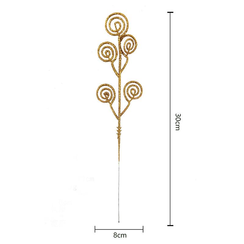 

30cm 5Pcs Candy Shape Spiral Flash Stick Branch Christmas Tree Decorations Xmas Festival 2026 Home New Year Gifts Party Decor 5Pcs золотий