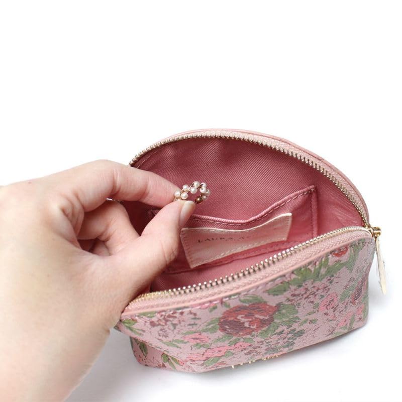 accessory light blue [Laura Ashley] Pouch, case, cute, stylish, women's, floral, botanical, Cransford, elegant, ilpp-01-blue,