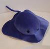 Large Stingray Plush Realistic Pet Decorative Gift Toy, Toy, Ornament, (Blue)