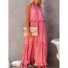 Abiti Lunghi Estivi Carini da Donna Senza Maniche Casual Svasati Taglie Forti Sexy Maxi Abito Occasioni Formali Festa Serale