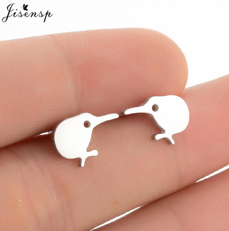 Multiple Mini Stainless Steel Bird Jewelry Earrings  Trend For Women Girls Cute Crane Parrot Bee Hummingbird Studs oorbellen