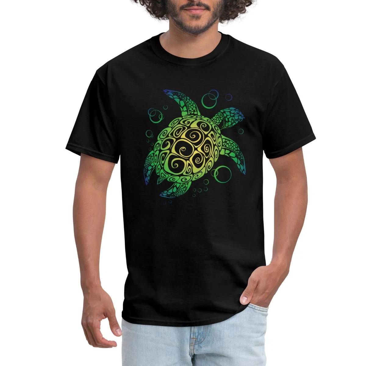Sea Turtle Swimming Reptile Men s T-Shirt XXXL