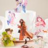 30pcs Romantic Fashionable and Cute Girl Theme Pattern PET Waterproof and Wear-resistant Collage DIY Stationery Cups Stickers
