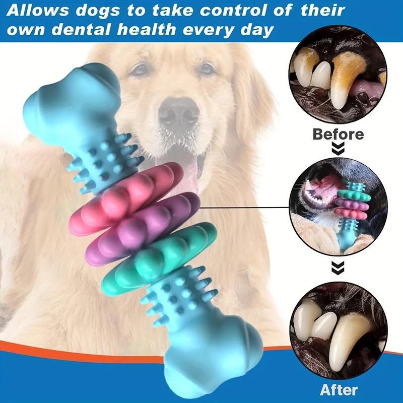 Unzerstörbares Hundekauknochenspielzeug für aggressive Kauer Große Rasse Strapazierfähiges Thermoplastisches Gummi Langlebiges Kauspielzeug mit