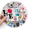 50Pcs Bowling Ball Stickers Various Lovely PVC Adhesive Removable Ball Decals DIY Decoration Waterproof Scrapbook Luggage Water Cup Sports Graffiti