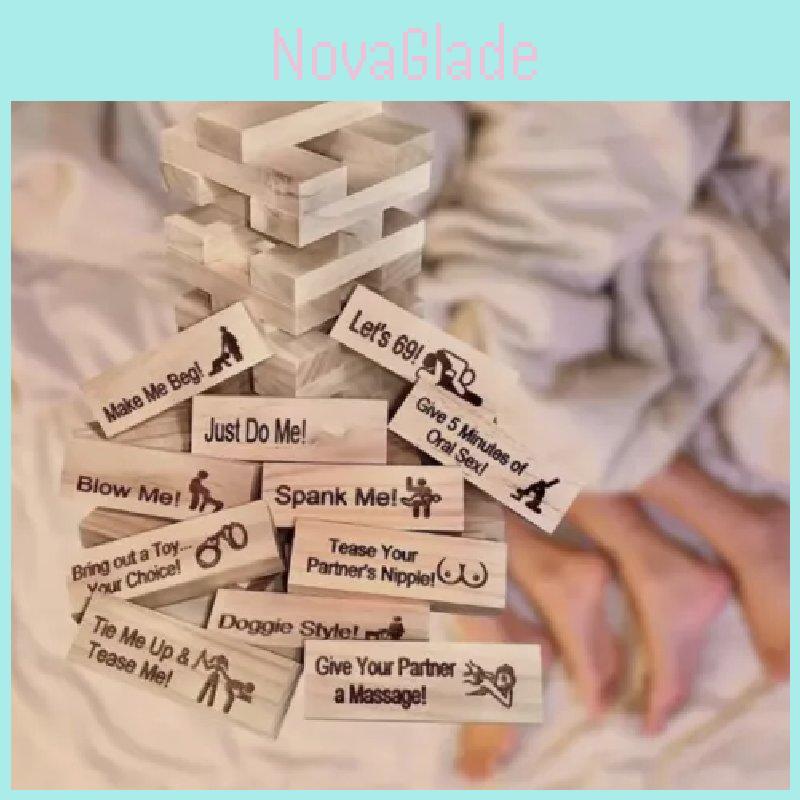 Blockturmspiel Modern Minimalistisch Romantischer Date Night Stapelspiel 48 Teile