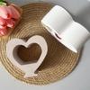 Heart-shaped Tea Lamp Candlestick Silicone Mold Heart-shaped Decorative Item Gypsum Mold Valentine's Day Gift