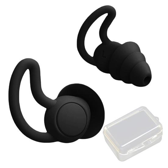 1 Paire Bouchons d'Oreilles en Silicone Réduction du Bruit Lavables Imperméables Doux Réutilisables Protection Auditive Concerts Travail Étude Sommeil Bouchons d'Oreilles Silencieux