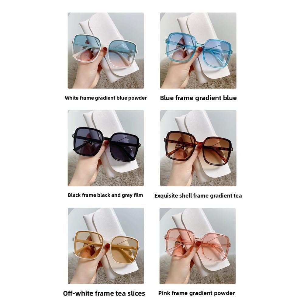 Rizs köröm szögletes napszemüveg női napszemüveg fokozatosan színt vált új szemüveg női trend UV védelem