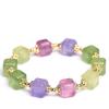 Hongchu Crystal Natural Colorful Fluorite Cube Bracelet Unicorn Gradient Color Fluorite Square Bead Bracelet