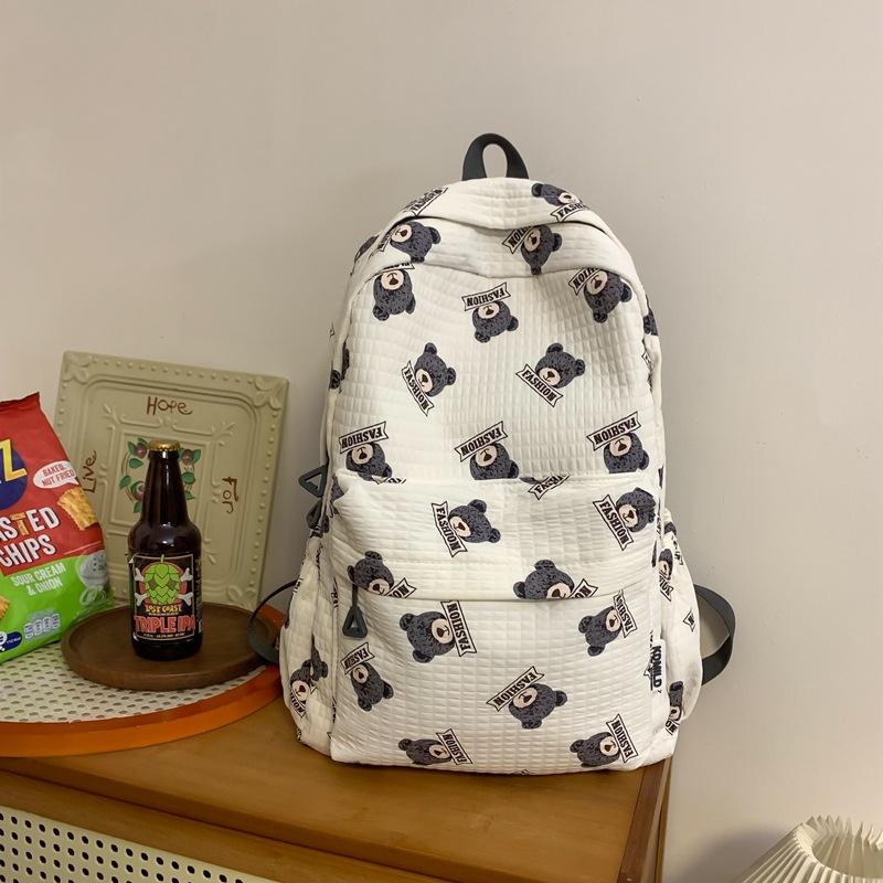 Batoh pro studenty středních škol a středních škol Velkokapacitní studentský batoh pro ženy s potiskem