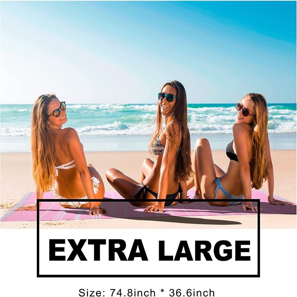 Stripe Travel Blanket Lightweight Cotton Bath Towel Set New Sand Free Towel