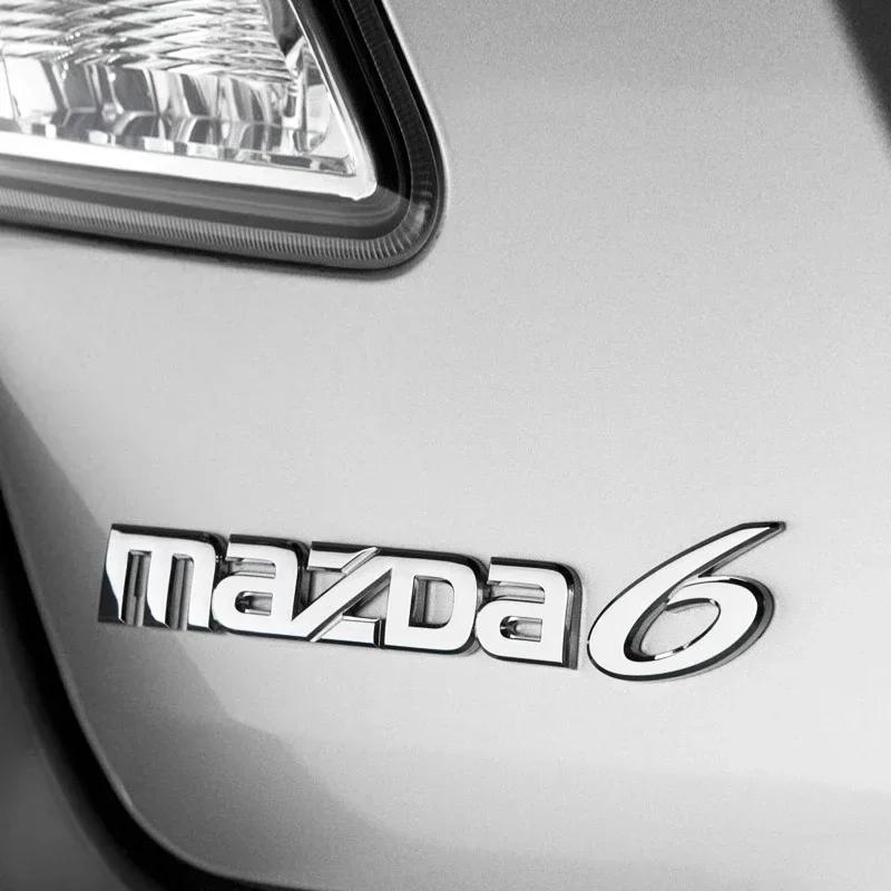 ABS Auto Stříbrné Chromové Vnější Doplňky Pro Mazda 3 5 6 8 Auto Zadní Kufr Písmena Abecedy Označení Značka Znak Logo Samolepka