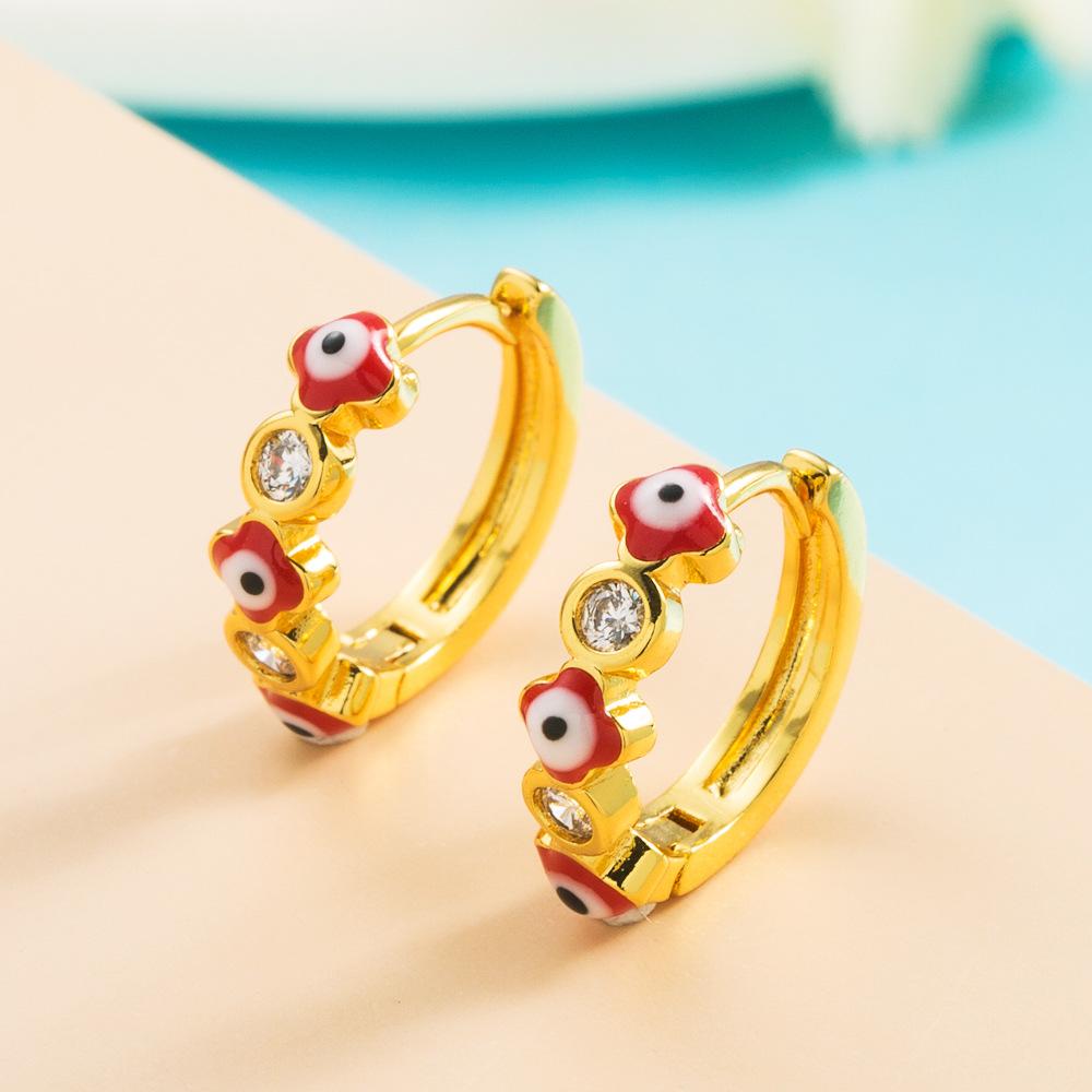 Women's Hoop Earring Bohemian O Shaped Creative Rice Beads Exaggerated Accessories Earrings