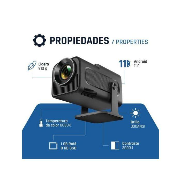 Projecteur Mini LED - IGGUAL - MP1080p - Full HD - WiFi - Bluetooth - 300 ANSI Lúmenes
