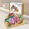 Creative 3D Wooden Puzzle Animal Model, DIY Assembly, Kids Educational Gift