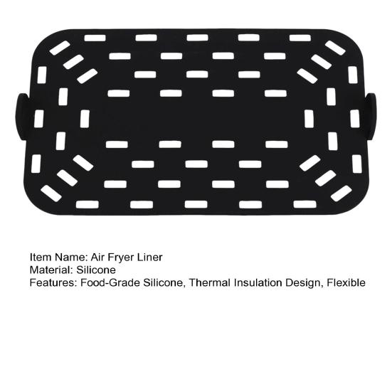 Silikonová vložka do horkovzdušné fritézy Nepřilnavá podložka na pečení Obdélníková podložka do napařovače Potravinářské olejové podložky na dort Grilované Kuchyňské Pečivo Nástroj Příslušenství