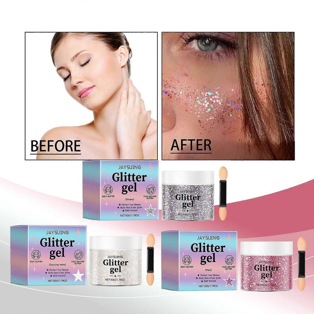 Youdaoplaceholder0 Glitter Gel Dance Floor Carnival Create Natural Three-Dimensional Makeup Glitter Gel