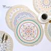 Descanso de Panela Antiderrapante para Cozinha, Jogo Americano Tecido de Algodão Estilo Boho, Jogo Americano de Mesa com Franjas de Borla para Pratos de Jantar, Jogo Americano Lavável a Quente, Suporte de Panela Resistente para Pratos Quentes,
