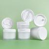 50/120g Travel Empty Pot with Flip Cover Spoon & Tweezers Refillable Cosmetic Jar for Face Cream Lotion Makeup Cotton Pot
