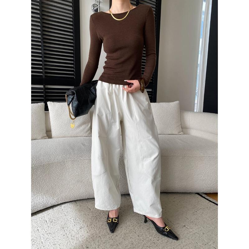 SINAN Early Spring Fashionable Street Style Loose Wide-Leg Split Deconstruction Pants SN8524 S