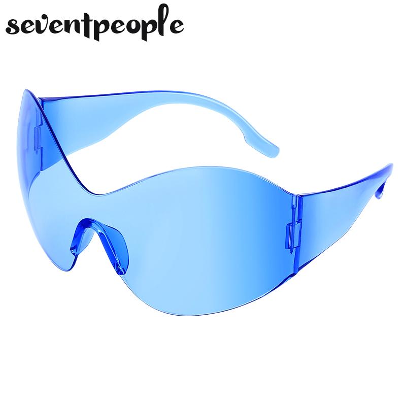 Rimless Butterfly Sunglasses Women Men Streetwear Y2K Sun Glasses for Female Oversized Punk Sunglass Male Sports Goggle Unisex