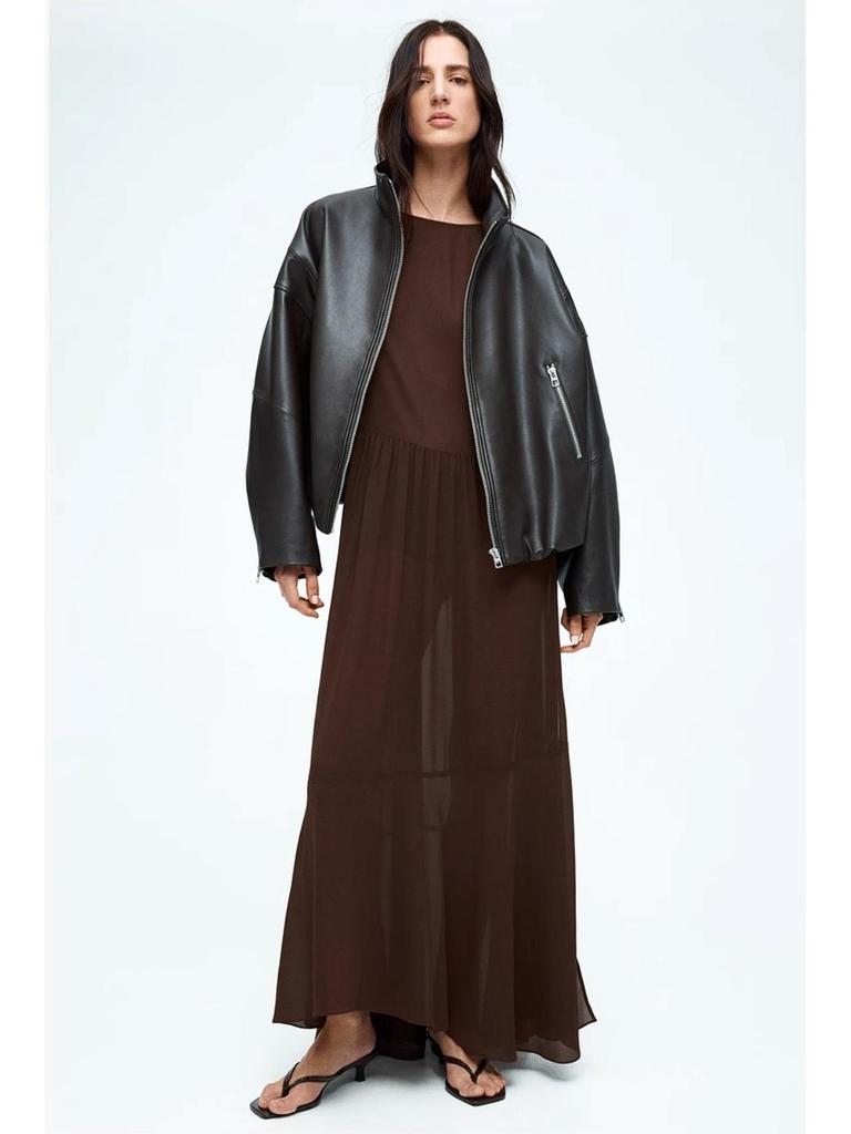 2025 European & American Style Sleeveless Backless Chiffon Long Dress - French-Inspired Spring Fashion