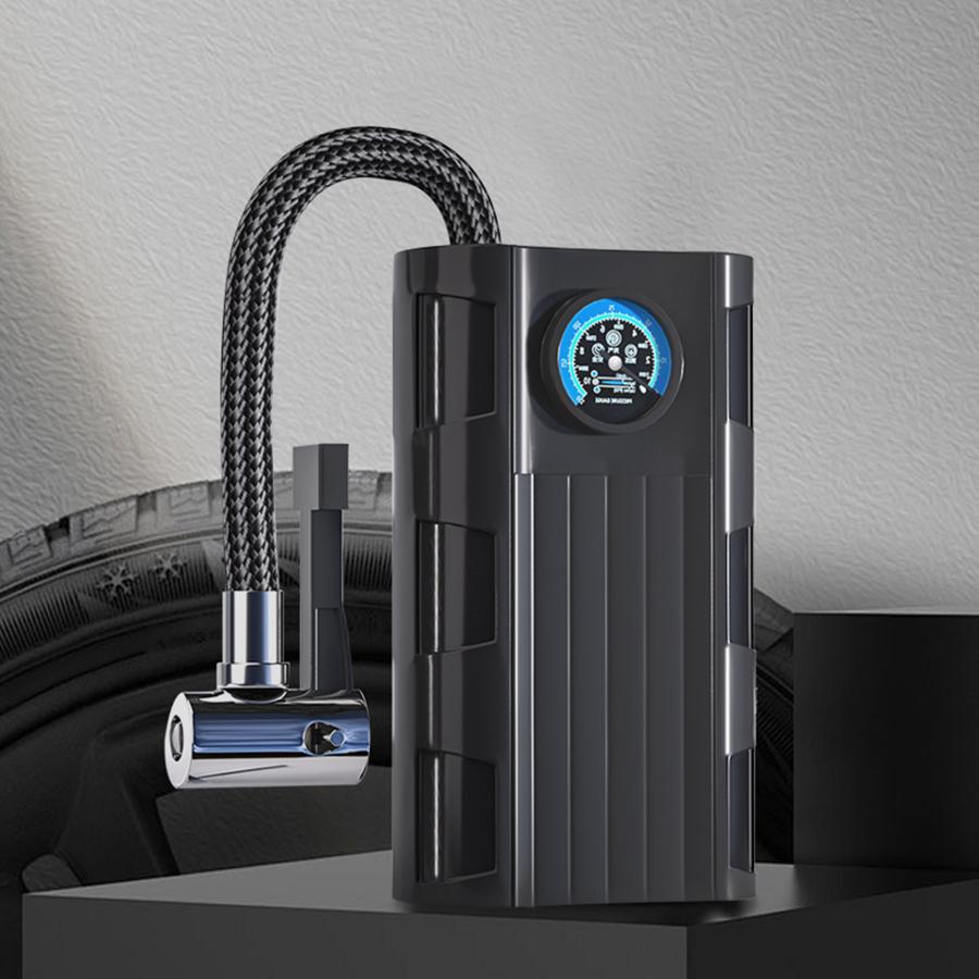 Car Tire Inflator Portable Air Compressor Compact with Pressure Gauge Low Voice Strong Power