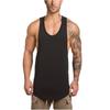 6689 Blank Mesh Slim Fitness Vest Men&#39;s European and American Arc Hem Sports GYM Bottoming Breathable Quick-drying Shoulder 6689