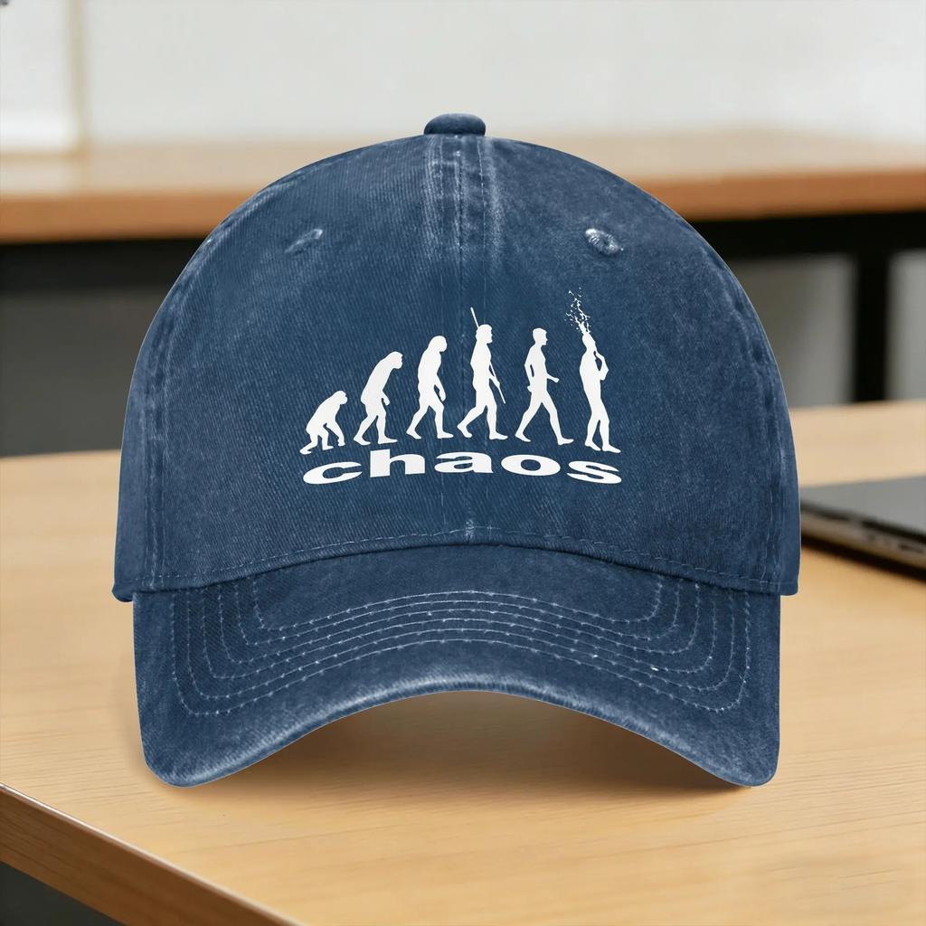 More Chaos Evolution Kens Carsons Sun Baseball Cap Classic Couple Women Washed Hip Hop Hats SunProof Kpop Rock Baseball Caps