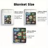 Fish Fantasia 2D Flat Pattern Flannel Blanket, High quality All Seasons, Home Decor, Warmth and Comfort, Perfect for Christmas Gifts.