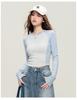 [Camiseta de chica picante estilo americano de color contrastante]