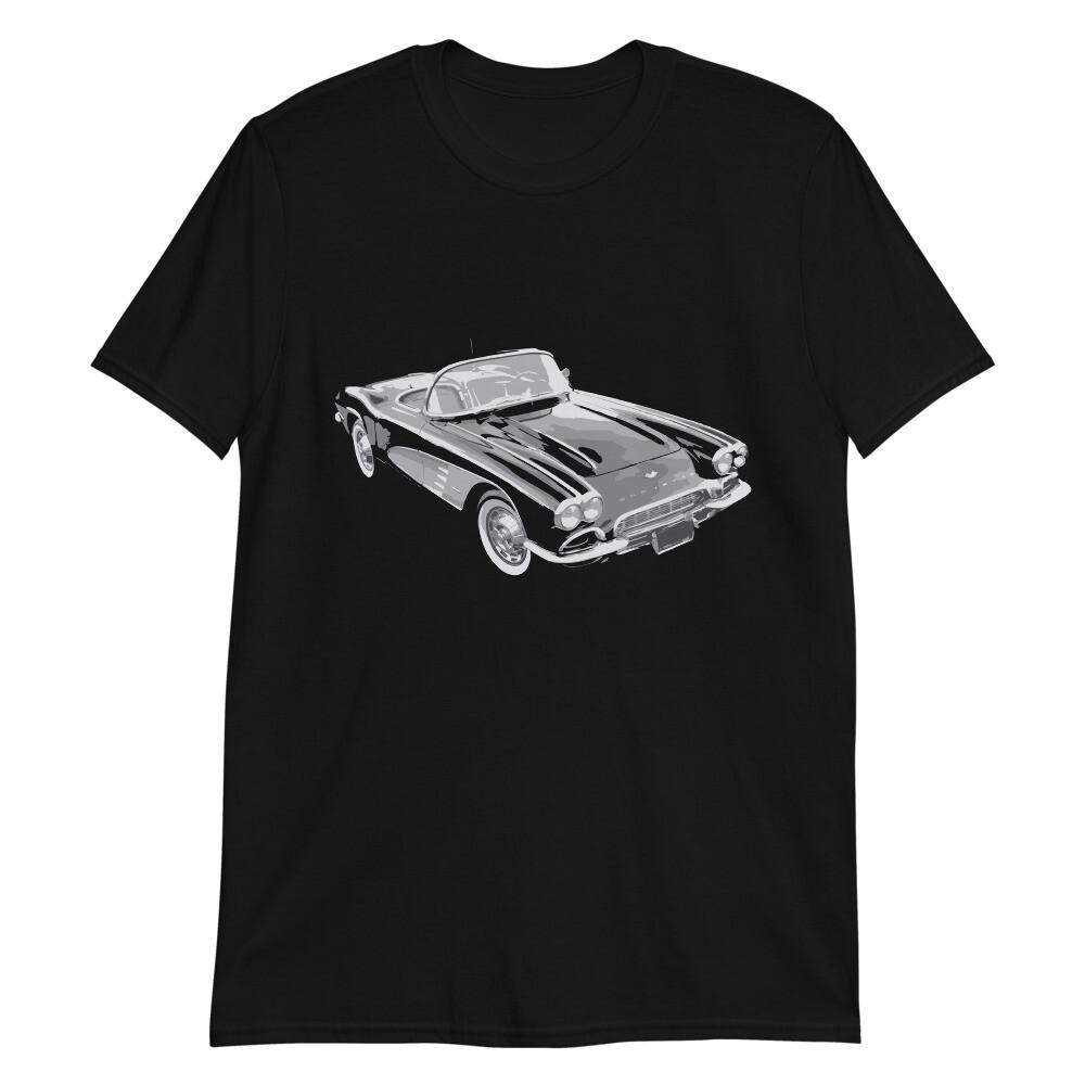 vette C1 Convertible Antique Collector Car Owner Gift Short-Sleeve T-Shirt XL