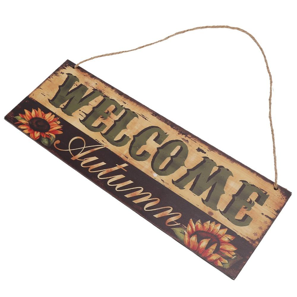 Lightweight Wooden Door Hanging Plaque 15.0x5.2in Door Decor Hanging Welcome Board Door Hanging