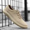 Fashion Italian Casual Leather Lace Up Outdoor Comfy Jogging Shoes Flat Designer Office Oxford Shoes2025 New Genuine Leather Board Shoes