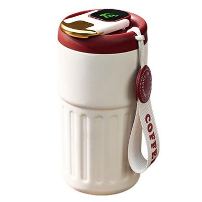 450 ml rutschfeste Kaffeetasse, intelligente Temperaturanzeige, praktische tragbare Thermo-Trinkflasche