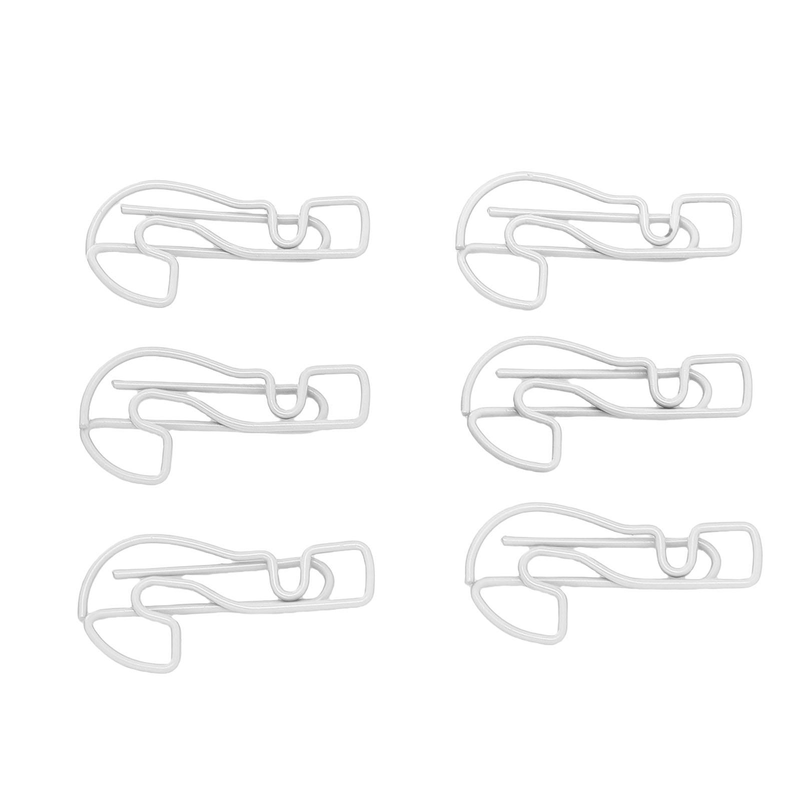 

100 шт. Скрепки для бумаги в форме вопросительного знака, оптом, мини-зажимы для закладок, с прозрачной коробкой, школьные принадлежности белый