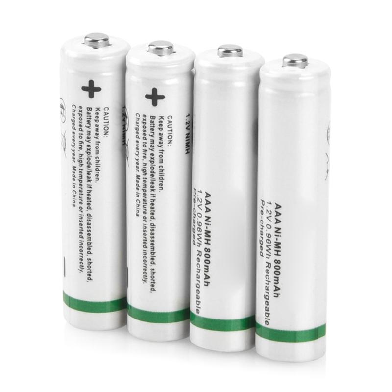 3A NiMH Rechargeable Batteries 1.2V 800mAh 1000 Cycles With Storage Case Low SelfDischarge